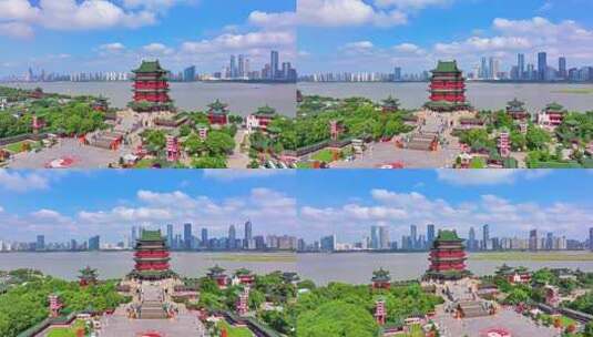 南昌滕王阁航拍高清在线视频素材下载