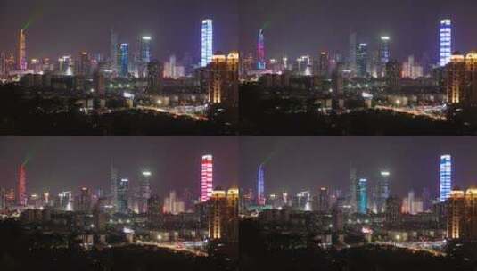 夜晚深圳景观高清在线视频素材下载
