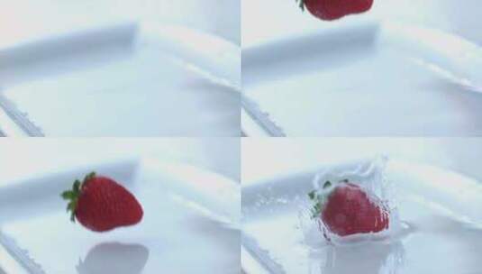 4K水果树莓草莓清洗营养自然高清在线视频素材下载