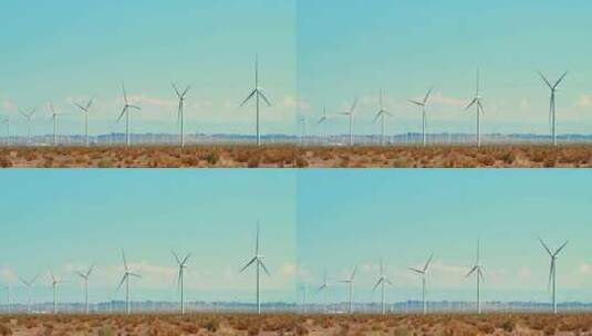 三塘湖风电新能源风能风力发电高清在线视频素材下载