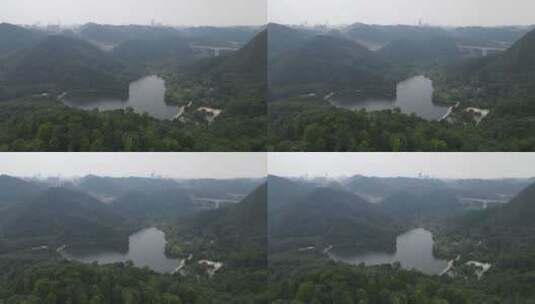 贵阳 黔灵山 4A 景区 黔灵湖 航拍高清在线视频素材下载