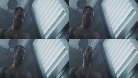 淋浴的男士高清在线视频素材下载