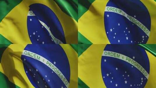 巴西国旗特写高清在线视频素材下载