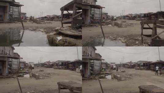尼日利亚贫民窟高清在线视频素材下载