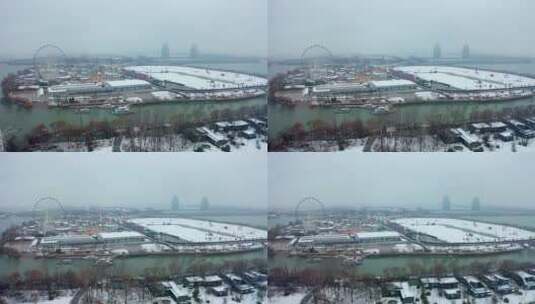 s0001-万福大桥-雪景高清在线视频素材下载