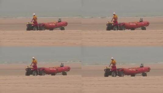 海滩救生员高清在线视频素材下载