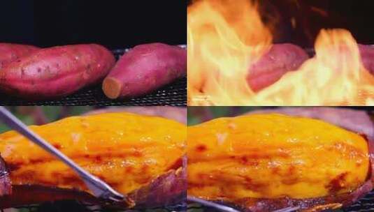 烤蜜薯素材高清在线视频素材下载