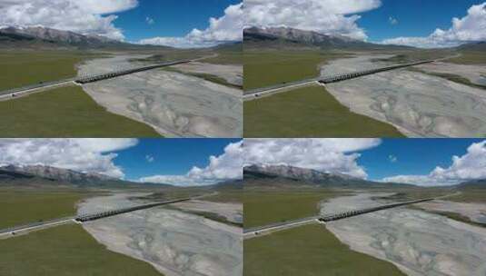 西藏京藏高速航拍延时高清在线视频素材下载