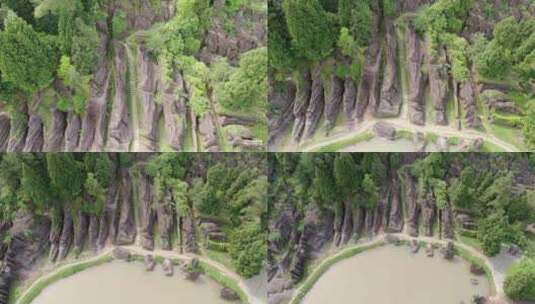 湖南湘西红石林4A景区航拍高清在线视频素材下载