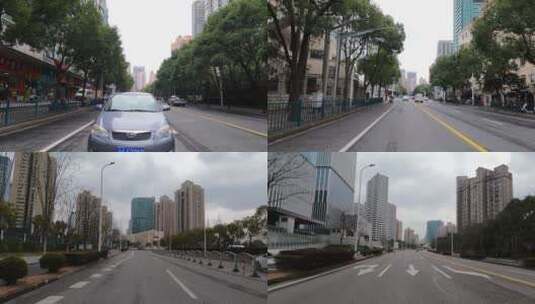GH030026白天上海陆家嘴车尾空镜高清在线视频素材下载