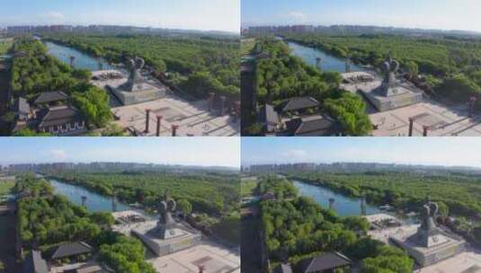 西安汉城湖景区高清在线视频素材下载