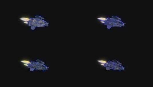 4K带通道元宇宙赛博朋克3D宇宙飞船视频素材高清在线视频素材下载