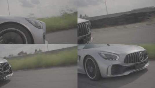 AMG GTR 颜色前侧跟拍 4K slog3高清在线视频素材下载