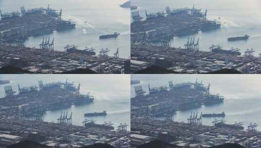 深圳盐田港口巨轮回港靠岸高清在线视频素材下载