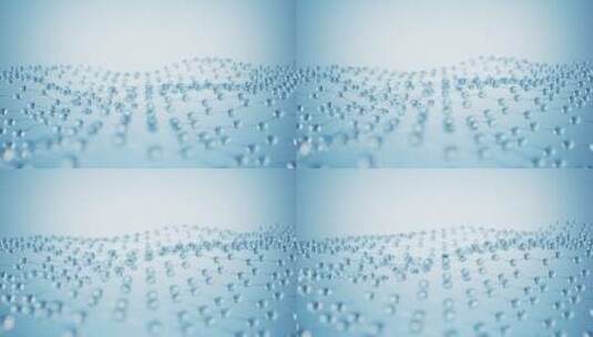 透明六边形分子材料结构循环动画3D渲染高清在线视频素材下载
