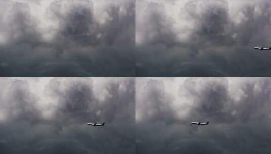 飞机划过天空高清在线视频素材下载