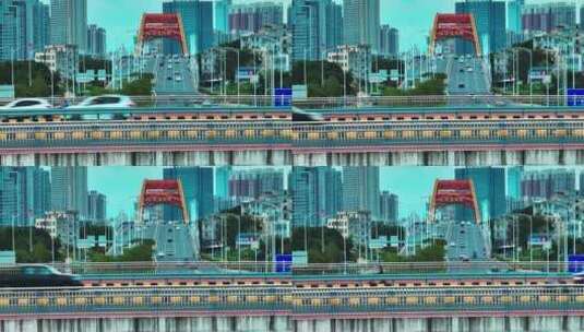 惠州市惠城区航拍车流视频【原创素材】高清在线视频素材下载