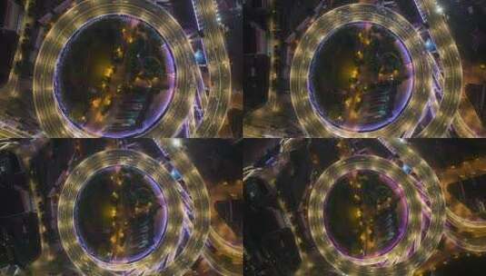 城市交通-上海南浦大桥引桥段圆盘高清在线视频素材下载