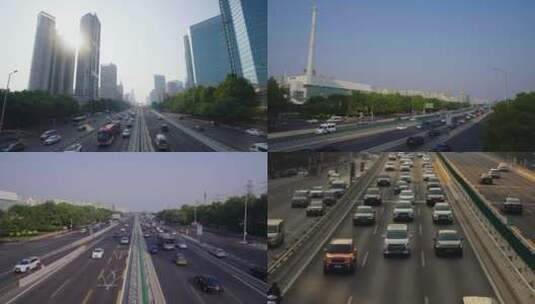 4K素材北京华贸桥高清在线视频素材下载