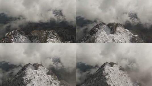 高耸入云的雪山景观高清在线视频素材下载