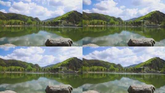 湖面延时摄影高清在线视频素材下载