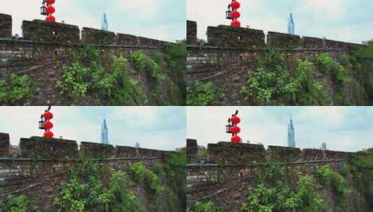 南京古城墙明城墙风光高清在线视频素材下载