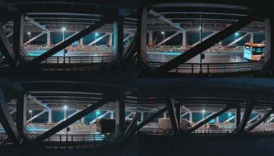 闵浦大桥双层桥面高清在线视频素材下载