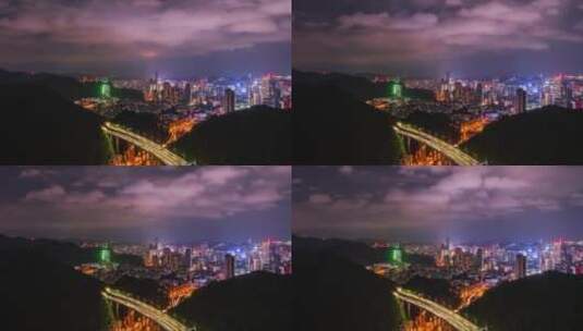 贵阳城市夜景时光流逝高清在线视频素材下载