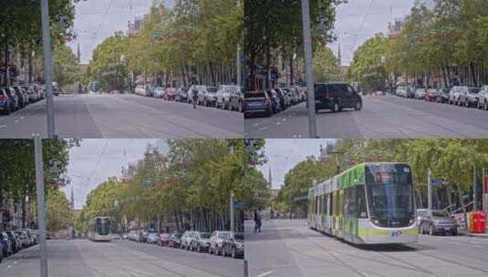 澳大利亚墨尔本街道街景交通高清在线视频素材下载