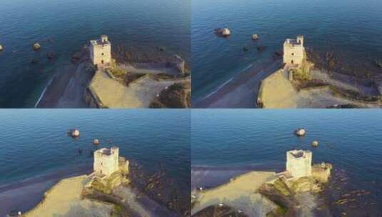 城堡 海 安达卢西亚高清在线视频素材下载