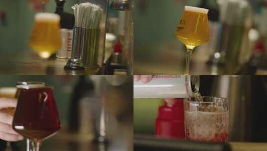 酒吧高脚杯啤酒 合集高清在线视频素材下载