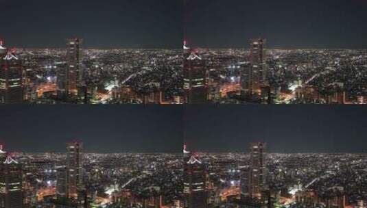 日本东京的城市夜景高清在线视频素材下载