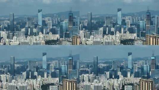 深圳南山建筑群航拍高清在线视频素材下载