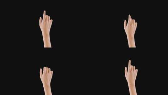 带透明通道的4K级女性手势动作视频素材高清在线视频素材下载