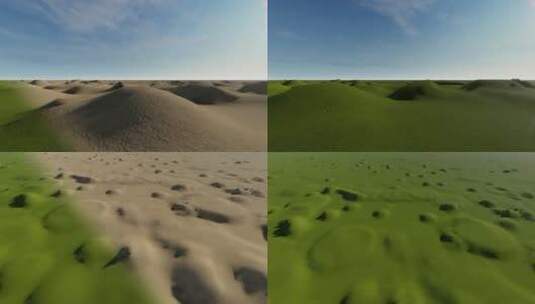 沙漠变绿洲高清在线视频素材下载