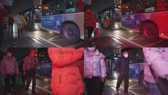 重庆观音桥步行街夜景高清在线视频素材下载