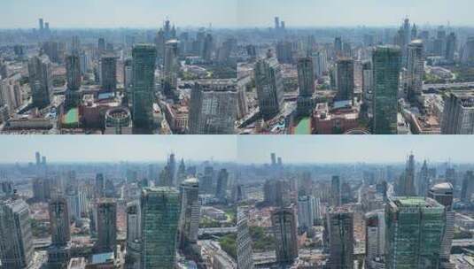 上海北外滩CBD绿地金融广场航拍4K-15高清在线视频素材下载