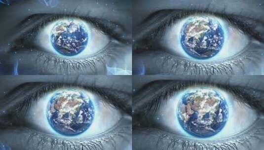 地球在眼中高清在线视频素材下载