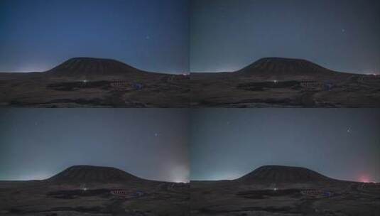 乌兰哈达-5号火山-星空高清在线视频素材下载