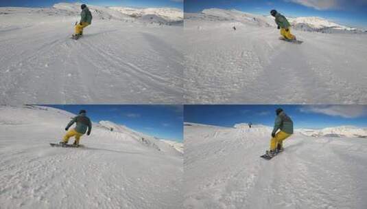 在滑雪的人高清在线视频素材下载