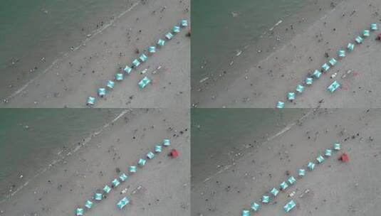 广西北海银沙滩航拍风光高清在线视频素材下载