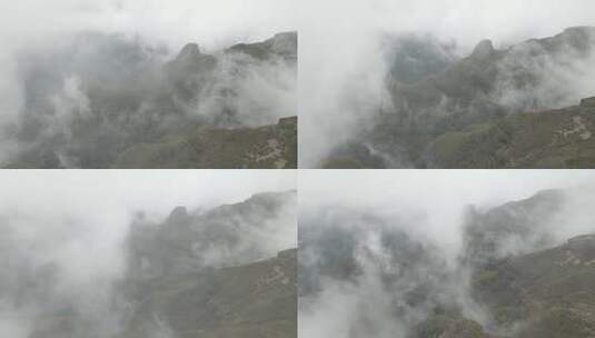 云雾中的山脉高清在线视频素材下载