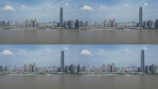 航拍湖北武汉武昌城市风光城市建设高清在线视频素材下载