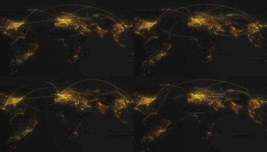 世界地图连线全球覆盖范围高清在线视频素材下载