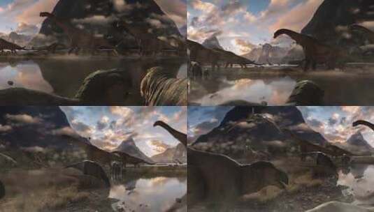 恐龙 恐龙世界 侏罗纪高清在线视频素材下载
