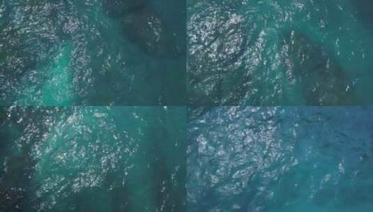 蓝色海水波浪的鸟瞰图高清在线视频素材下载