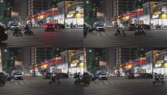 文成县夜景街景高清在线视频素材下载