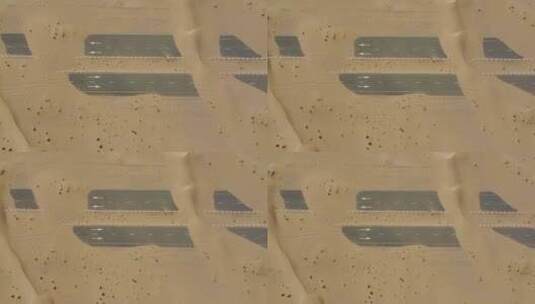 沙漠中的道路被沙子覆盖高清在线视频素材下载