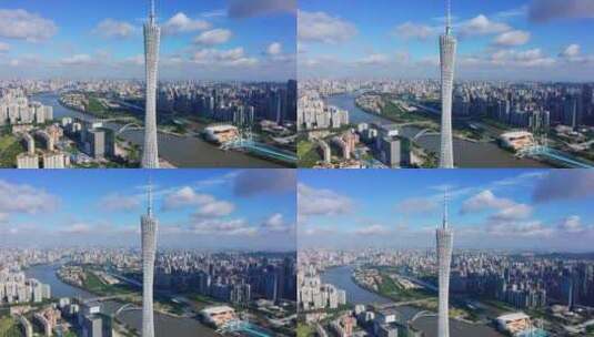 广州塔蓝天-6高清在线视频素材下载