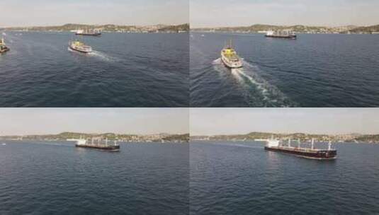 海上运输的船舶高清在线视频素材下载